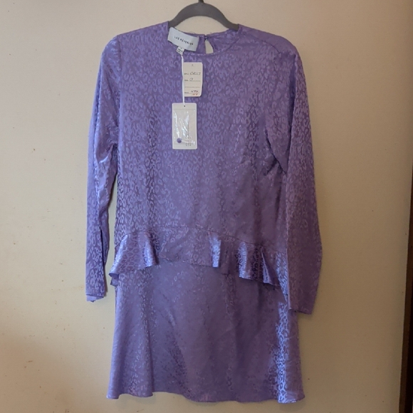 Purple Sz 0 Nwt Oversized Jacquard Dress
